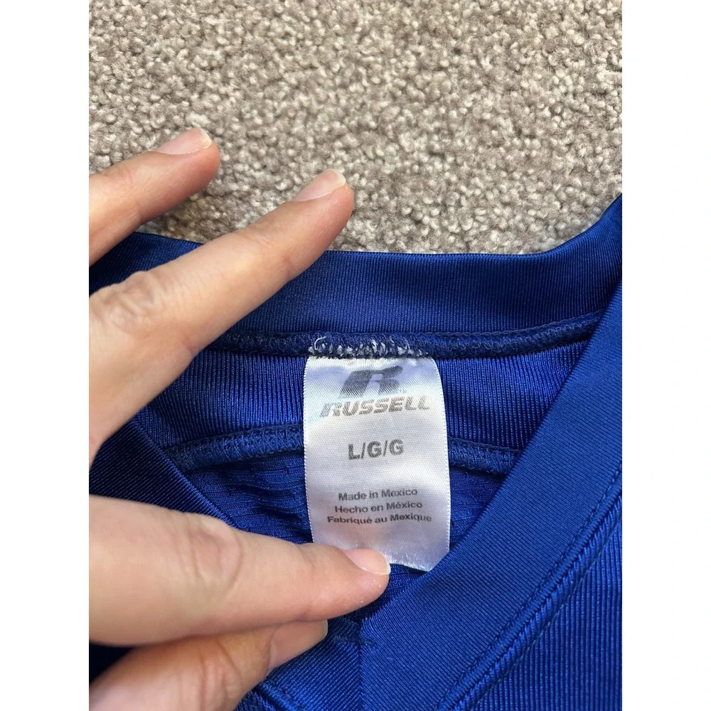 Russell Athletic Football Jersey Boys Town 31 Large Blue Excellent Mesh Shirt